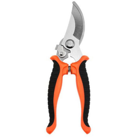 Orange, 2 pièces, sécateur à lame franche, avec poignée pivotante, pour branches et brindilles fraîches, revêtement antiadhésif, lame en acier inoxydable, longueur : 24 cm, (1/5)