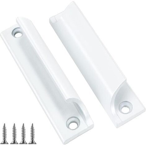 2 PièCe Poignee De Porte Exterieur- PoignéE Porte Coulissante, Invisible De Poignee De Meuble IntéRieure, Entraxe 90mm (blanc) (1/5)