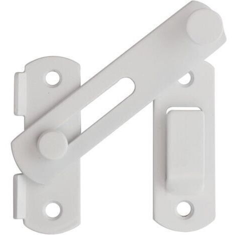 Loquet de porte rabattable robuste, verrou de porte de sécurité, blanc (1/5)