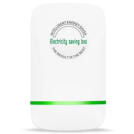Économiseur d'énergie, 28 000 W Charge Réelle Blanc Tension Stable Boîte d'économie d'énergie Ignifuge Durable Intérieur ABS (Prise EU 90 à 250V) (1/4)