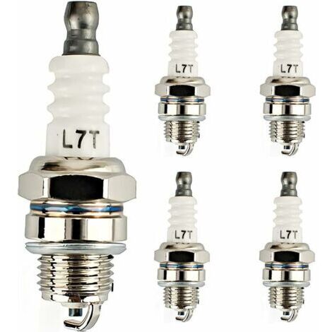 Pièces Bougie d'Allumage L7T Tronçonneuse Tondeuse à Gazon Petit Moteur Accessoire Pièces Compatible Bougies d'Allumage de Rechange pour Débroussailleuses et Tronçonneuses Remplace (1/4)