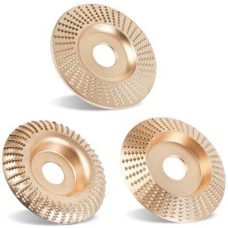 Upgraded 3PCS Wood Carving Disc Set for 4" or 4 1/2" Angle Grinder with 5/8" Arbor, Grinding Wheel Shaping Disc for Wood Cutting, Grinder Cutting Wheel Attachments