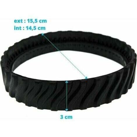 2 chenilles adaptables pour pneus Zodiac MX6 MX8 MX9, Baracuda Robot Nettoyeur de Piscine R0526100 (1/4)