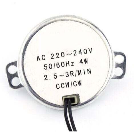 Moteur Synchronisé 1pc 220-240V Moteur Micro Ondes AC Synchronous Motor Geared Motor 4W CW/CCW(2.5-3RPM) (1/2)