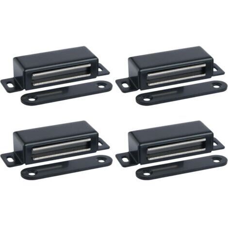 4 Pièces Aimant Porte Placard 7 CM pour Porte de Placard de Cuisine, Loquet de Porte Magnétique Aimant Meuble Fermeture pour Tiroir, Armoire, en Acier Inoxydable (1/4)