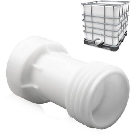 Raccords de réservoir IBC , adaptateur IBC S60 x 6 joint d'extension vanne de réservoir 60 mm 1000 l plastique droit filetage épais raccords de conteneur IBC S60 x 6 connecteur de réservoir (1/4)