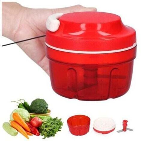 Hachoir à oignons , Ustensiles de Cuisine Shredder Hachoir à Légumes Hachoir Manuel (Rouge)