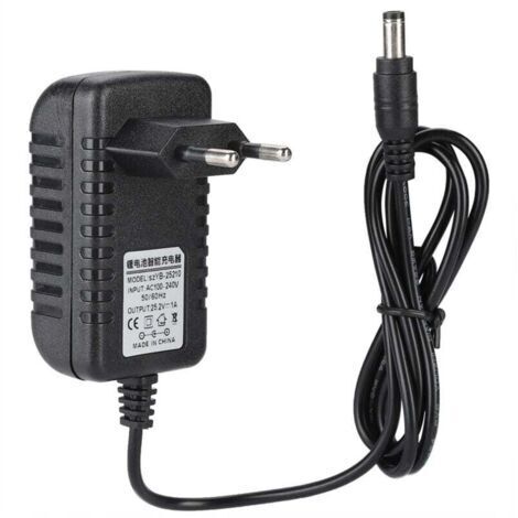 Adaptateur de chargeur Li Ion 25.2V/1A à charge rapide, entrée 100‑240V, protections multi-niveaux, prise EU (1/5)