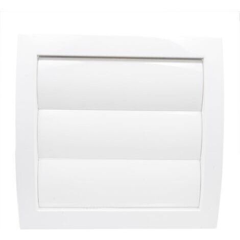1 grille de ventilation (blanche) avec ouverture de Ø 200 mm, avec volet mobile, persienne et clapet anti-retour. Fabriquée en plastique ABS. (1/5)