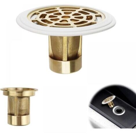 Siphon Douche, Bonde de Douche avec Anneau en Caoutchouc, Bouchon Douche en Cuivre, pour Siphon de Sol et Salle de Bain, pour Diamètre de Trou 27-55 mm,7.74.1cm (1/5)