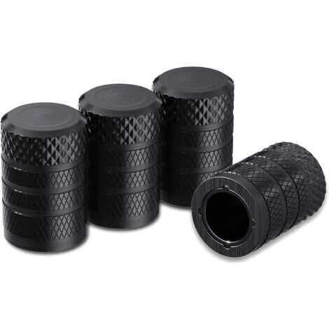 Bouchons de valve de pneu, lot de 4, en aluminium anodisé, résistants à la corrosion, universels pour voitures, camions, motos, SUV et vélos. (1/3)