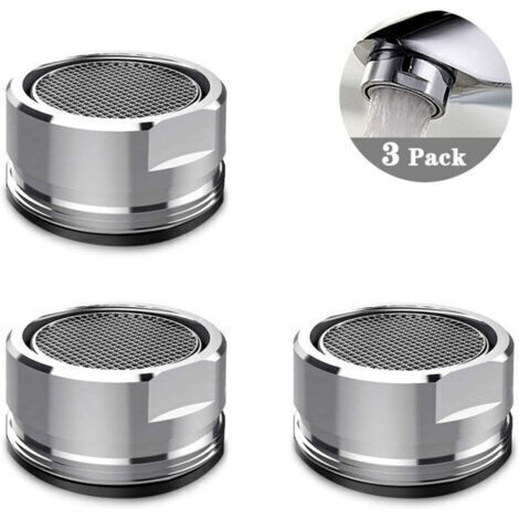 Mousseur robinet 3 pièces – Finition métal – Débit doux pour cuisine et salle de bain – Installation facile – Filtre en laiton chromé (1/5)