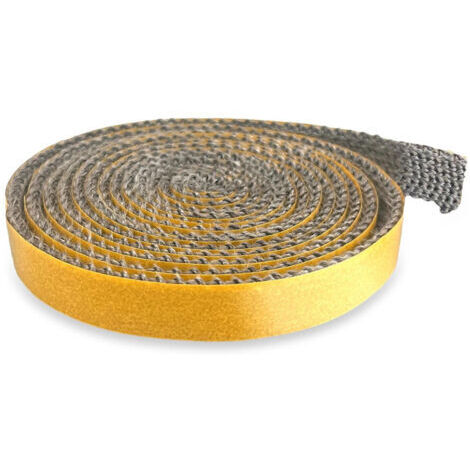 Joint Insert Cheminée, Joints Tressé Auto-adhésive pour Poêle, Joints D'étanchéité Résistante à la Chaleur (3mm x 15mm x 3m) (1/5)