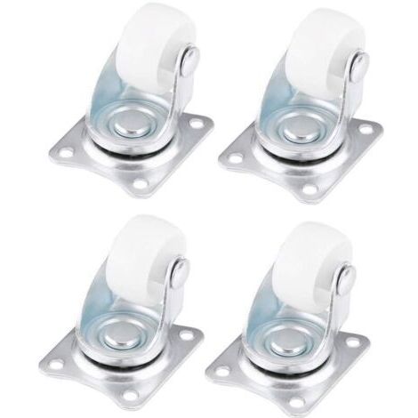 4pcs Roulettes Pivotantes Universelles, Roues Pivotantes 25 mm, Roulette Lourde Roues Silencieuses pour Chaises, Petits chariots, Valises (1/5)