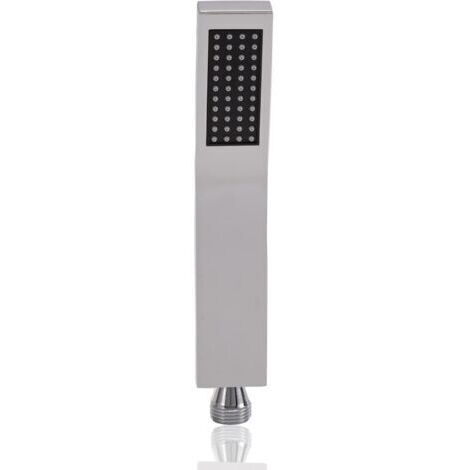 Pommeau de douche à main en laiton anticalcaire, économie d'eau, haute pression, style L, finition chromée argentée (1/5)