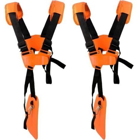 2 Sangles d'épaule réglables inclus -Harnais pour Débroussailleuse pour Tondeuse à gazon avec Ceinture en Nylon, pour Jardinage ou Débroussailleuse pour Débroussailleuse KM, STIHL FS(Orange) (1/4)