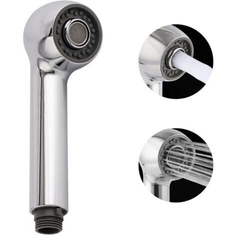 Bec de rechange pour robinet de cuisine extractible, tête de robinet d'évier à 2 fonctions, connecteur mâle G1/2 ou 13/16", non universel, nickel brossé, plaqué chrome