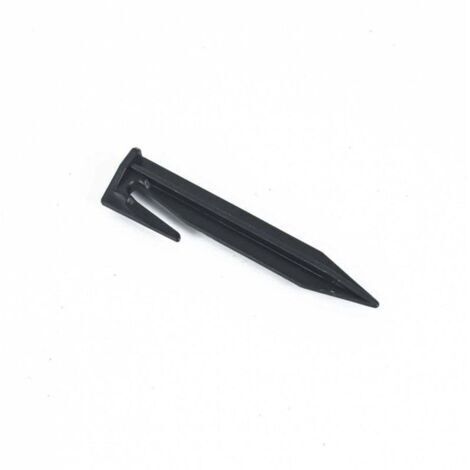 Compatible avec Husqvarna, Gardena, Worx, Robomow, Yard Force, Bosch - Piquets de fixation au sol avec crochets universels - Fixation par câble pour tondeuse à gazon - 100 pièces (1/4)