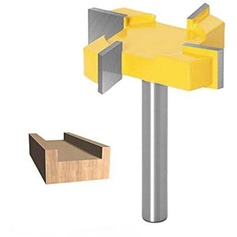 Fraise a Surfacer, 8mm Tige De Nettoyage Bottom Router Bits Surface Rabotage Bits Diamètre De Nettoyage Fond De Menuiserie Fraise (1/4)