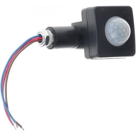 AC85-265V IP65 DéTecteur de Mouvement RéGlable PIR Commutateur Ultra-Mince LED LumièRe PIR DéTecteur de Mouvement ExtéRieur DéTecteur, 10Mm Noir