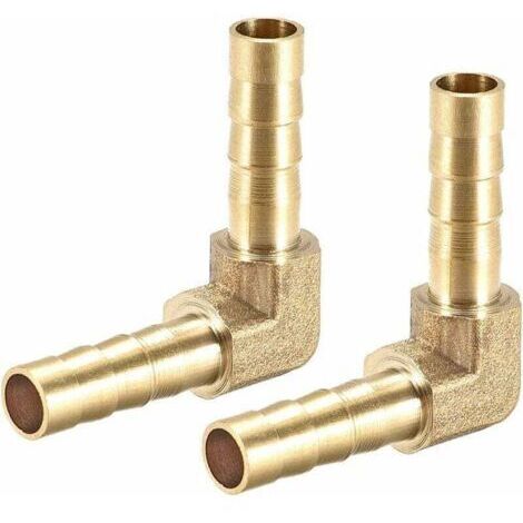 map 2pcs Raccord cannelé tuyau en laiton barbelé de 6 mm coudé à 90 degré tube coupleur (1/3)