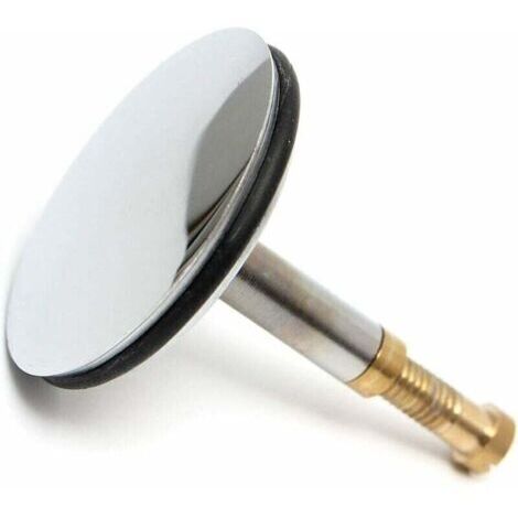 Bouchon de Baignoire Universel Ø 43 mm, Bouchon de vidange en Laiton avec Surface chromée, antirouille, pour Le Drainage habituel de la Baignoire, Hauteur réglable 50-55 mm (1/4)