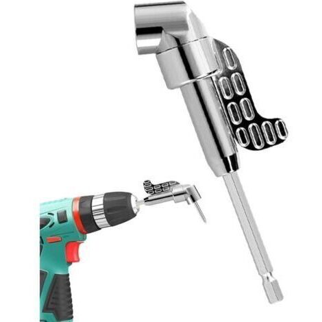 Adaptateur Perceuse Angle Droit - Accessoire De Mèche Flexible Outil À 105 Degrés Flexible Pour Espaces Restreints Et Tournevis Électriques Pour Projets De Menuiserie Pour Adultes (1/5)