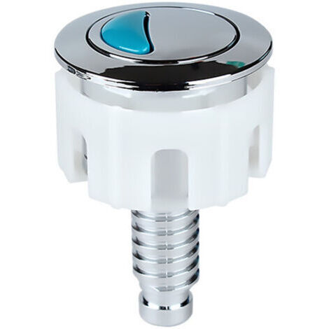 Bouton de Chasse d'eau Double Bouton Poussoir Rond en ABS Chromé Accessoires Remplacement de Toilette pour Salle de Douche Salle de Bain Toilette (1/4)