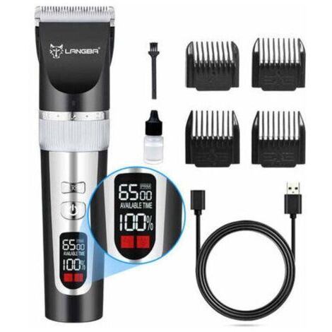 Tondeuse de toilettage pour chat pour poils longs emmêlés, kit de toilettage pour chat à 5 vitesses sans fil à faible bruit pour animaux de compagnie tondeuse rasoir pour chiens chats animaux