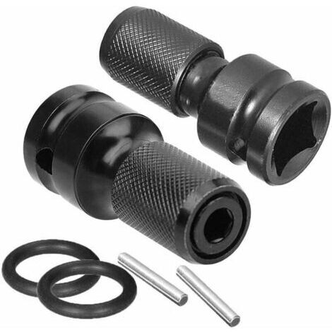 2 Pack Télescopique Adaptateur De Prise 1/2" Drive Carré À 1/4" Hexagonale Adaptateurs De Douille Convertisseur De Mandrin Libération Rapide Pour Embout De Tournevis À Clé À Cliquet Impact (1/4)