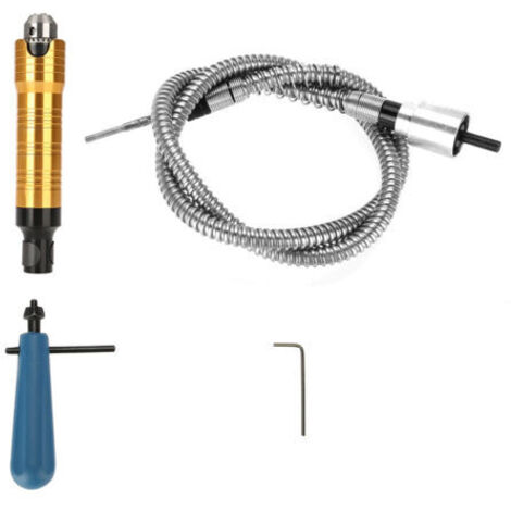 Outil électrique portatif d&39arbre de câble, outil rotatoire de broyeur de perceuse électrique Broyeur flexible durable, poignée de mandrin de 0.5-6.5mm pour le polissage, gravure, perçage (1/5)