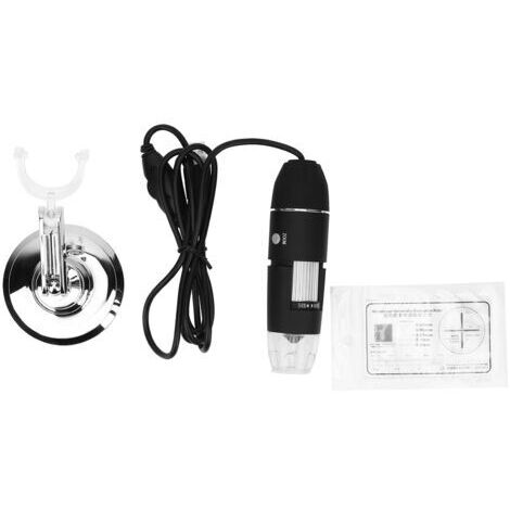 Caméra numérique HD portable pour microscope LED X4 1600X avec support (1/5)