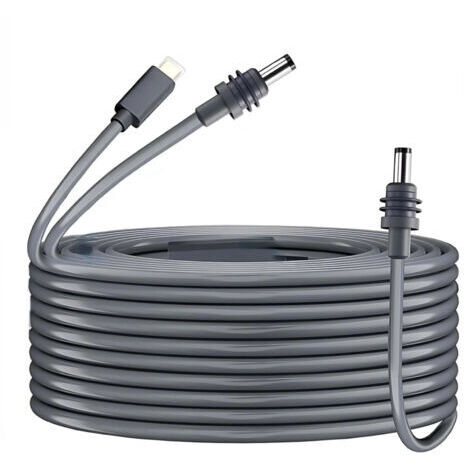 Câble d'alimentation cc rectangulaire pour Satellite, 18awg, Type C vers 2 en 1, cordon de charge étanche, 2m/6,5 pieds, pour alimentation 65W + PD (1/5)