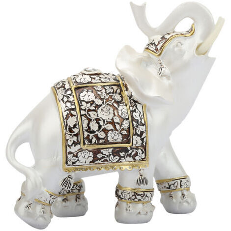 Ornement vintage exquis en forme de statue d'éléphant, objet de décoration artisanale pour la maison ou le bureau. (1/5)