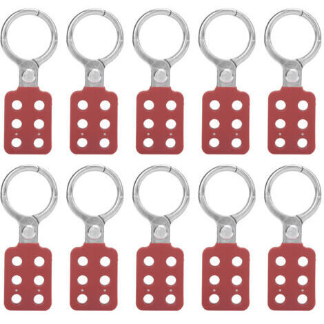 Lot de 10 moraillons de verrouillage 38mm (1.5") - Aluminium isolé 6 trous - Pour environnements explosifs - Sécurité industrielle (1/5)