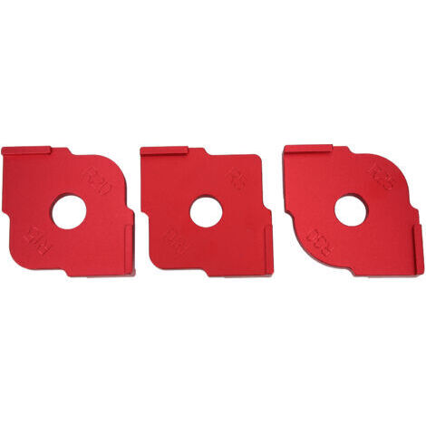 Gabarit de positionnement de demi-cercle pour rayon d'angle QuickJig, outil de coupe, 3 pièces (1/5)