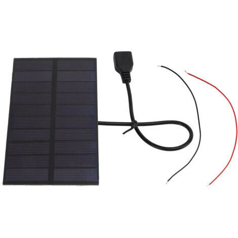 Panneaux solaires DIY en silicium monocristallin 1,5 W 5 V avec interface USB, mini panneau solaire flexible (1/5)