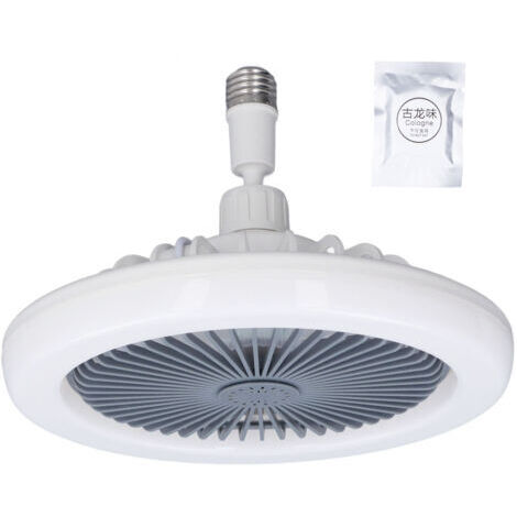Ventilateur de plafond 85-265 V, ventilateur d'éclairage réglable avec pied de lampe E27 pour la maison (1/5)