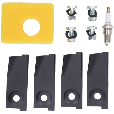 Lames de tondeuse à gazon 18 pouces, bougies d'allumage, Kit de remplacement de filtre à Air pour moteur 450E 500E 550E 550EX (1/5)