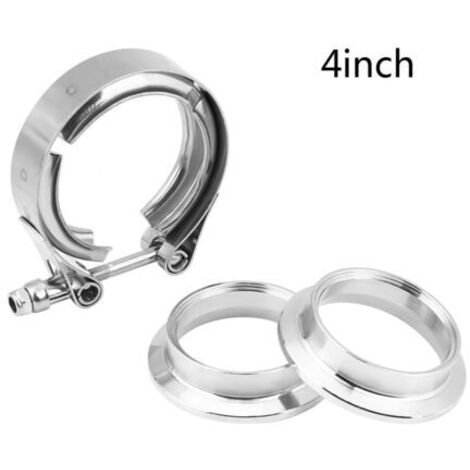 Kit de bride de serre de 4 pouces en V pour turbo en acier inoxydable d'échappement en acier inoxydable