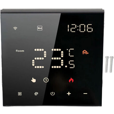 Thermostat intelligent, contrôle par application, écran tactile numérique Programmable sur 7 jours, WiFi pour la maison, 100-250VAC 3A (1/5)