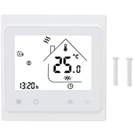 BHT 002GC Chaudière chauffage thermostat programmable Écran tactile numérique avec grand écran LCD Contrôleur de température de sortie passive 95‑240V (1/5)