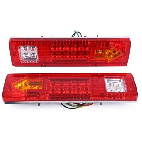 2x12V 19 LED feux arrière feu de freinage arrière arrêt clignotant pour voiture camion rouge (1/5)