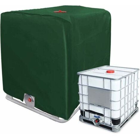 Bâche Couverture Réservoir IBC pour Conteneur IBC 1000L, GU.B/bon 116 x 100 x 120 cm Bâche de Réservoir d'eau Anti-UV Anti-Pluie ( Vert ) (1/5)