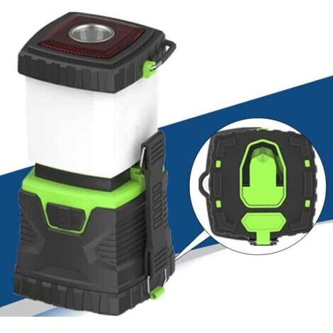 Le Lanterne Camping LED, Lampe Camping Puissante 1000lm, Luminosité Réglable, Eclairage Camping Etanche, pour Camping, Bivouac, Pêche, Randonnée, Cave, etc(modèle de charge). (1/3)