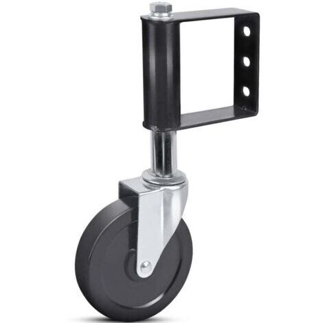 Roues de portail pour portail en bois, roulette de portail à ressort robuste pour portail pivotant en tube de bois et métal, petite roue de support de portail de clôture avec plaque de montage univers (1/5)