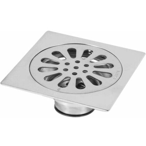 Siphon De Sol en Acier Inoxydable Épais Drain De Douche Carré Anti-Odeur pour Salle De Bain 100 100mm (1/5)