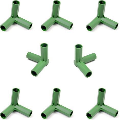 Connecteur de cadre de serre, connecteurs de meubles de cadre de serre, 10 accessoires de connexion de cadre de jardin Support stable de 16 mm pour cadre de serre (angle droit 3 voies) (1/5)