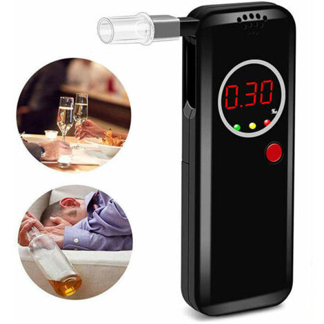 Alcootest Electronique Ethylotest Numérique,Alcoomètre et testeur d'alcoolémie Portable avec Ecran LCD d'Affichage,Alcotest Haute Sensibilit avec 12 Embouchures (1/5)