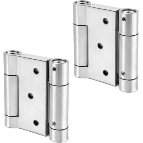Charnière de porte tournante, charnière en acier inoxydable 304 pour porte tournante et porte tournante pour café, porte de salon, jusqu'à 15 kg Charnière à visser, 76 mm,2 pièces (1/5)